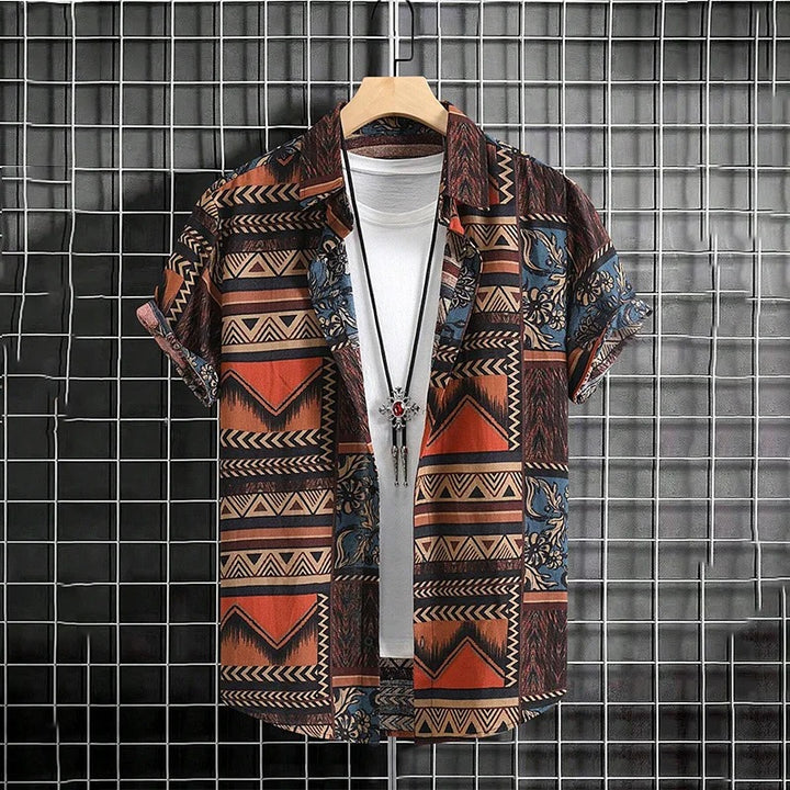 Yamato | Graffiti Floral Summer Button-Up Shirt