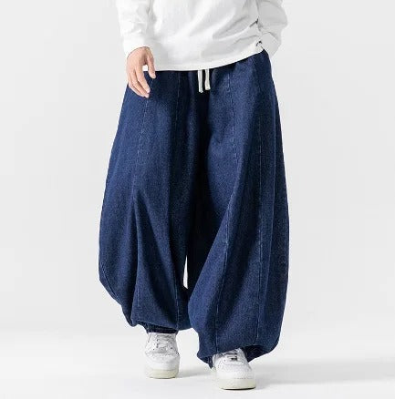 Zenrai | Mens Wide Leg Retro Pants