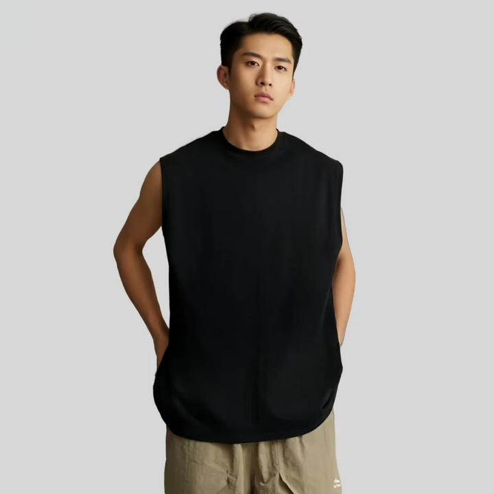 Pack of 4 Kai - Sleeveless oversize t-shirts (240 GSM)