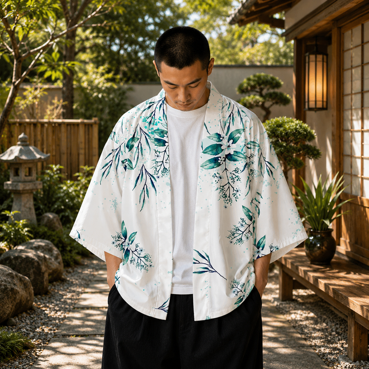 Akimori | Japonská květinová kardiganová kimono bunda