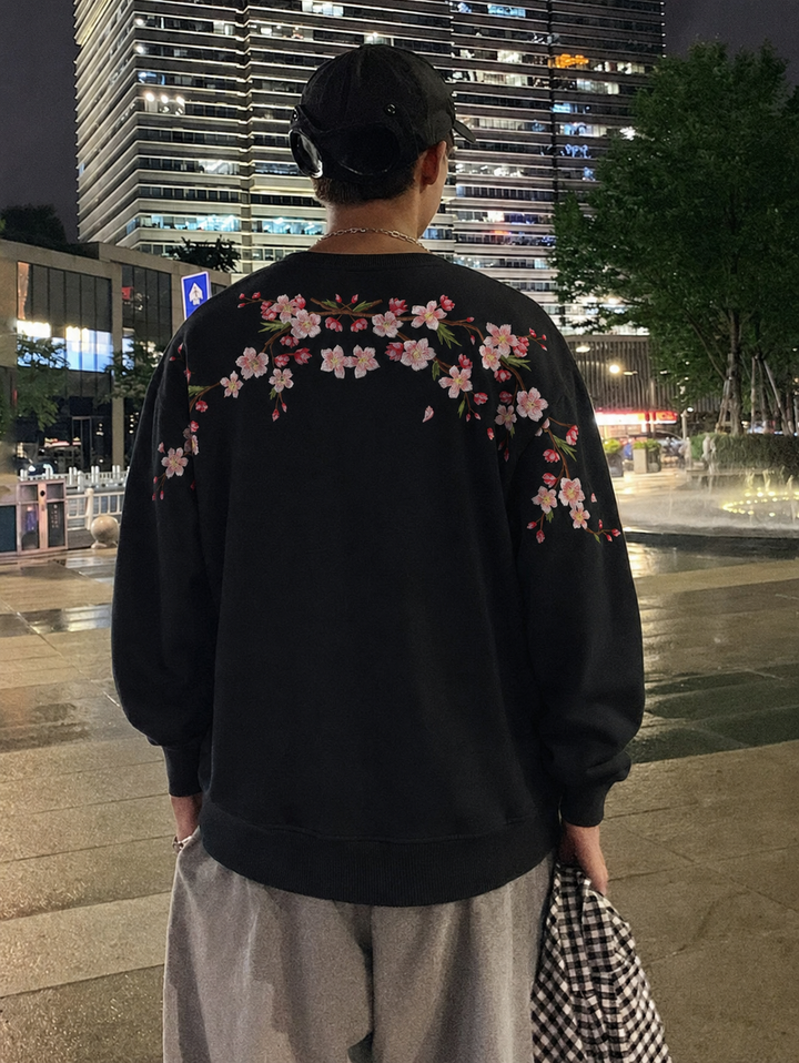 Sakura Embroidered Sweatshirt