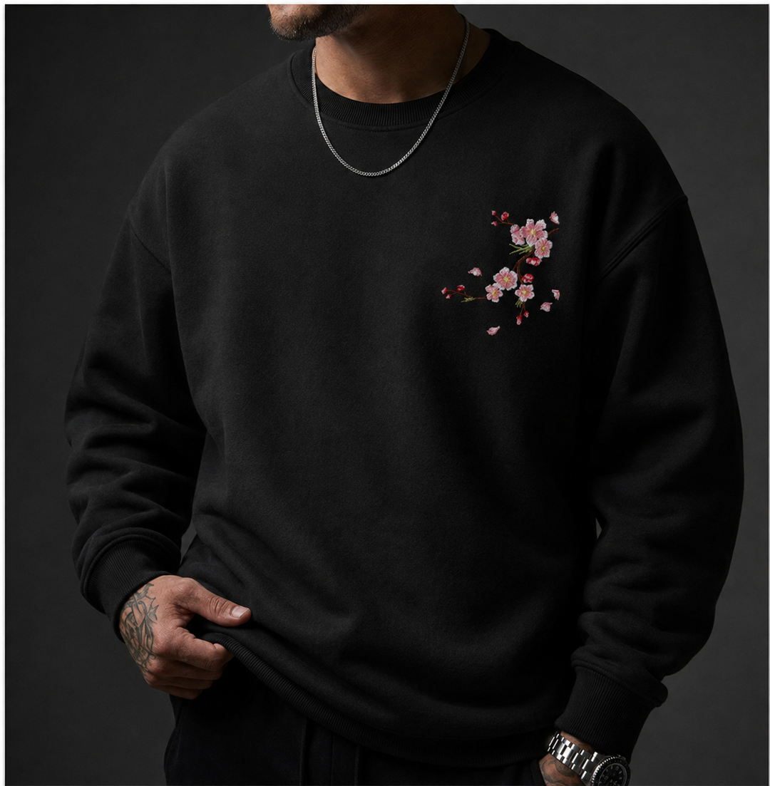Sakura Embroidered Sweatshirt