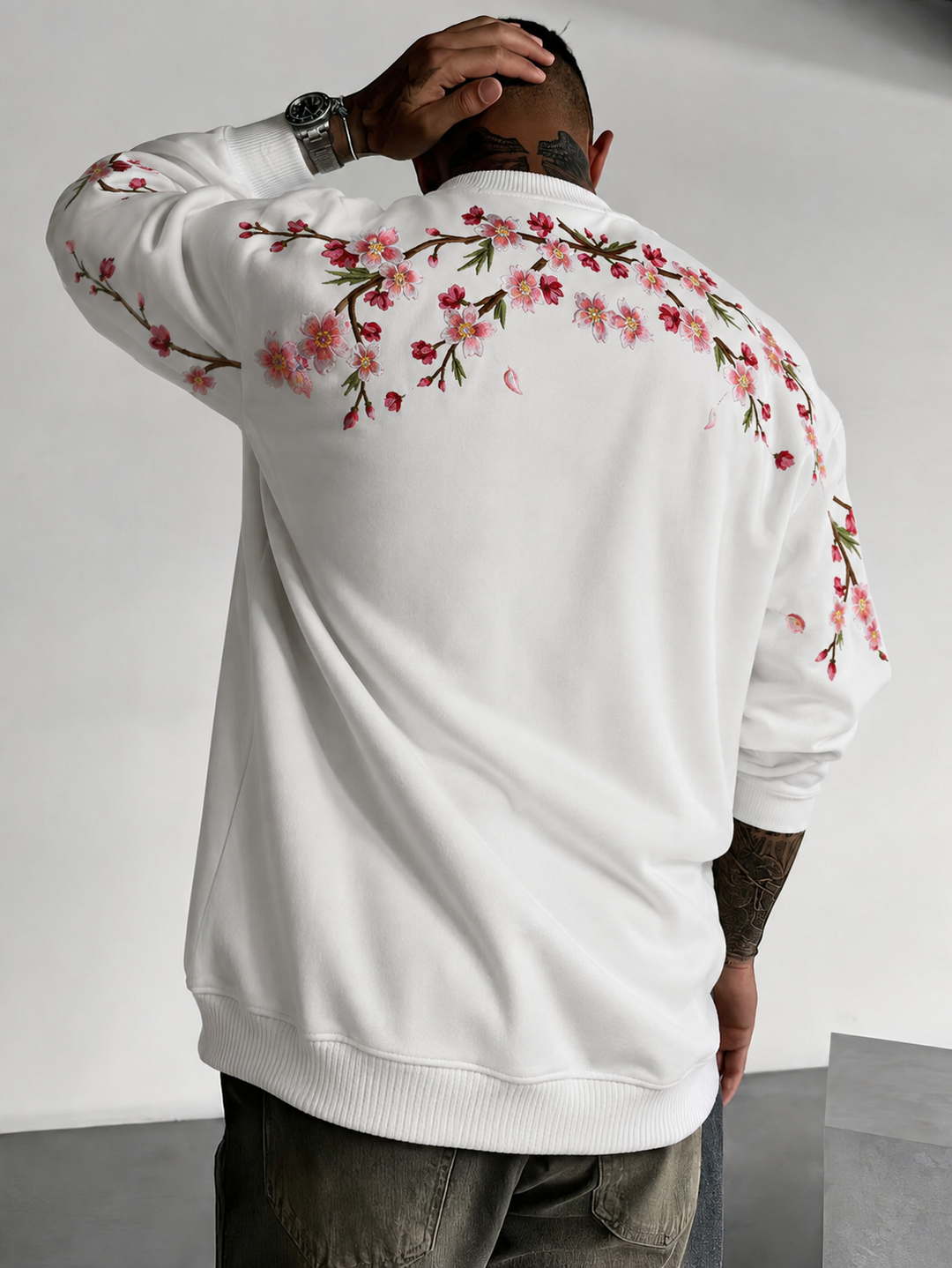 Sakura Embroidered Sweatshirt