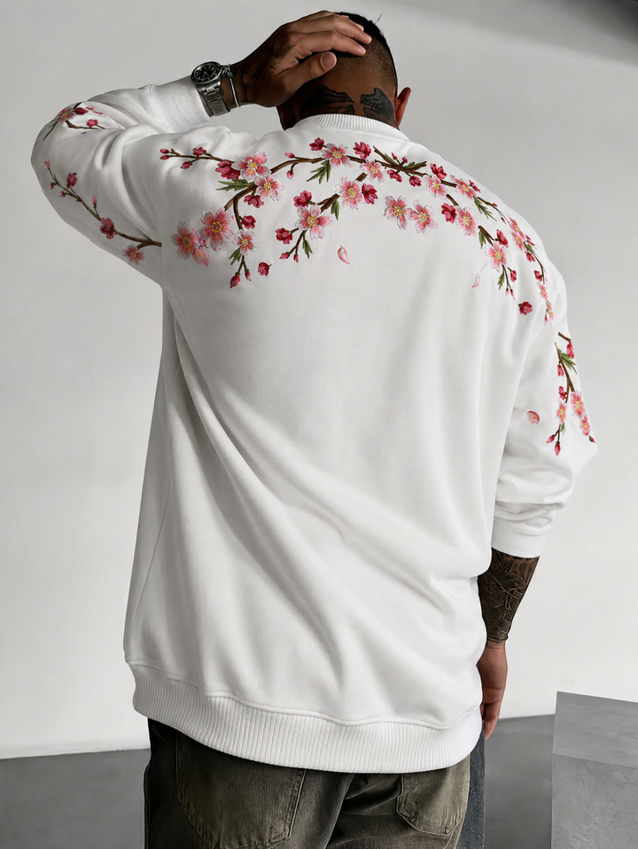 Sakura Embroidered Sweatshirt