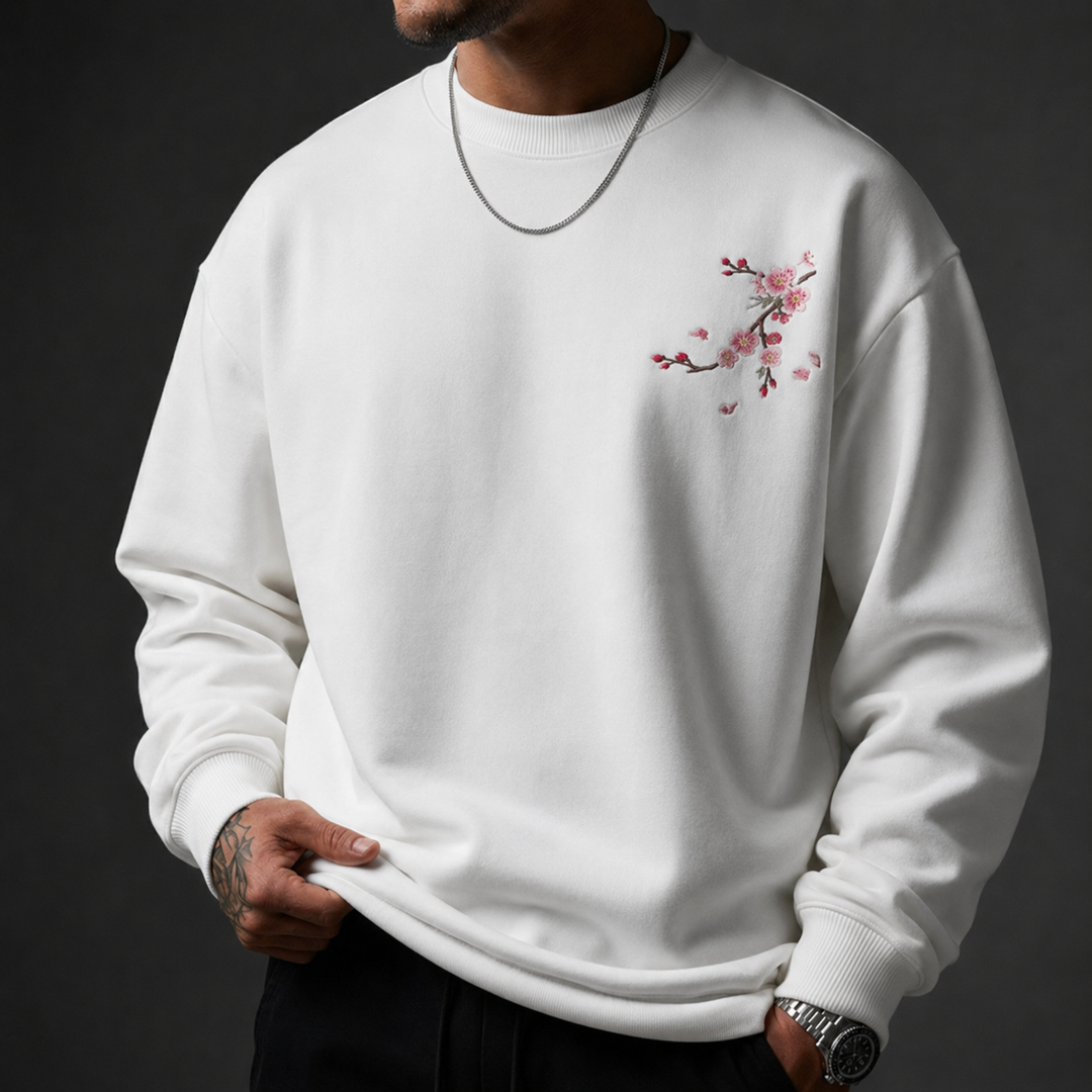 Sakura Embroidered Sweatshirt