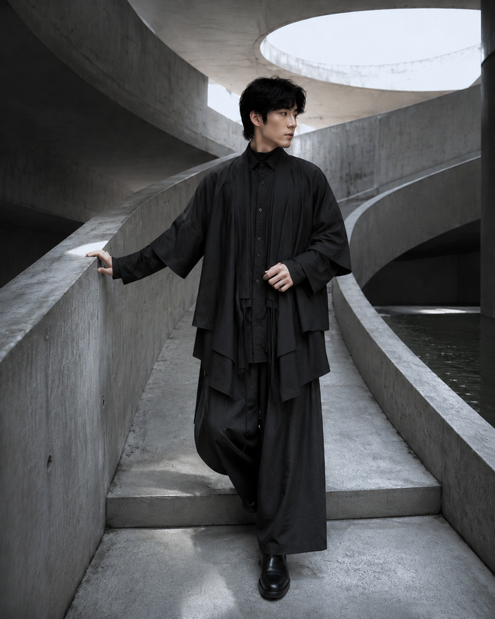 Layered Kimono Cardigan