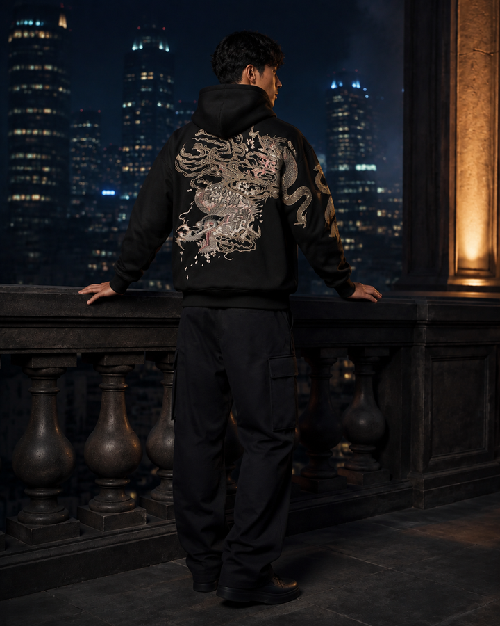 Dragon Embroidered Hoodie