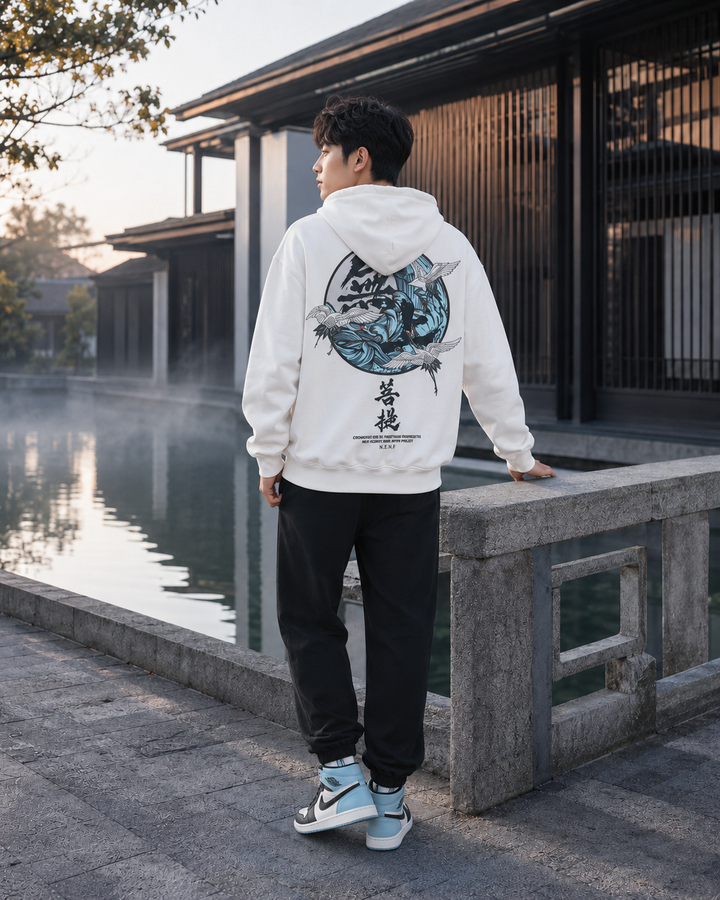 Crane Printed Hoodie