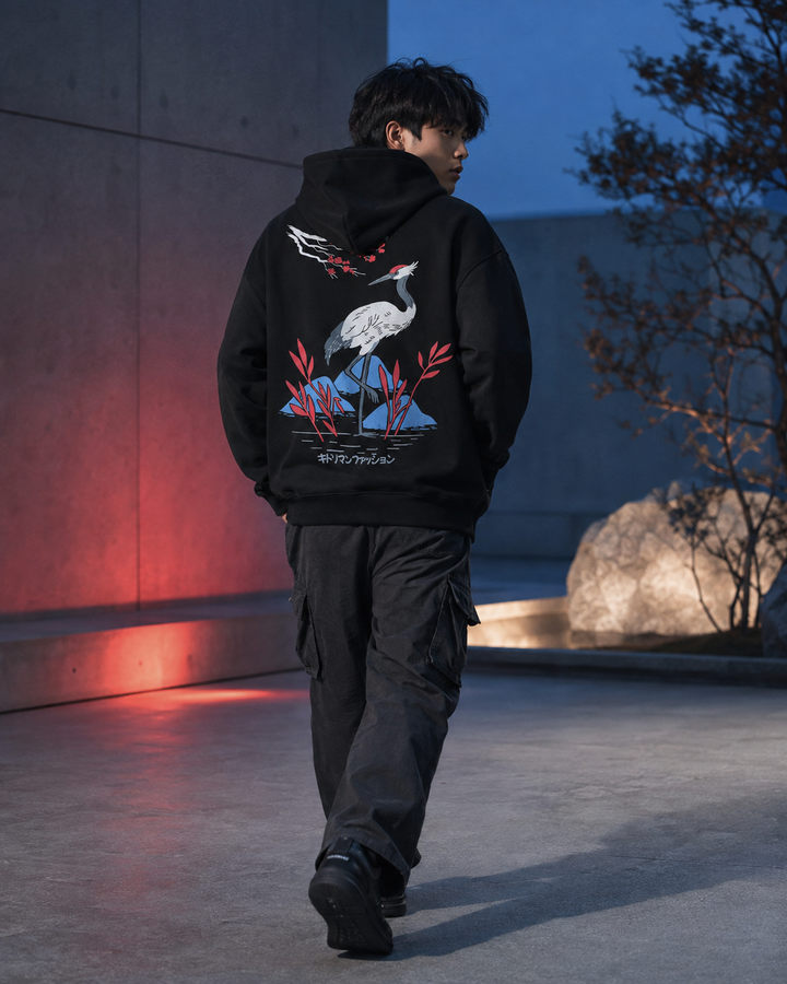 Shizuka Crane Hoodie
