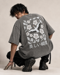 Crane Bloom Printed Tee