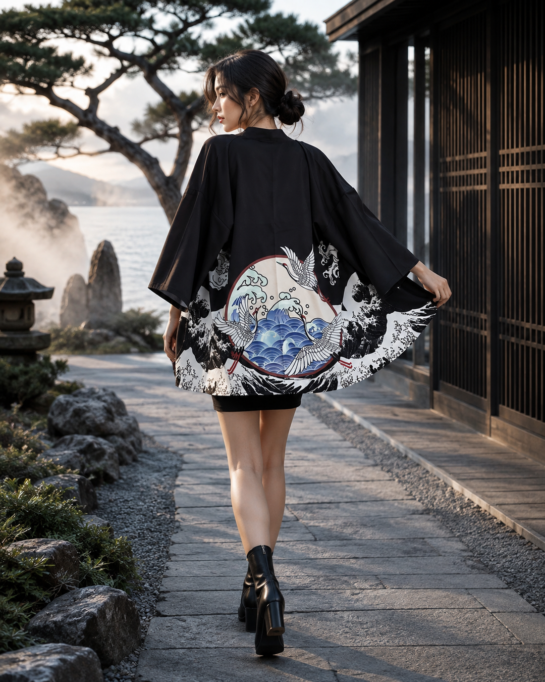 Japanese Kimono Crane Anime