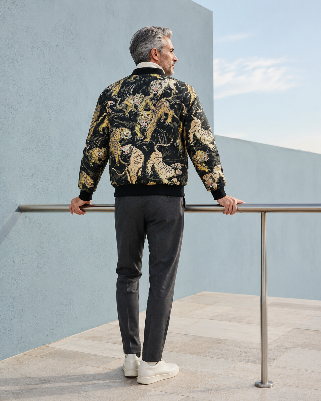 Golden Tiger Bomber Jacket
