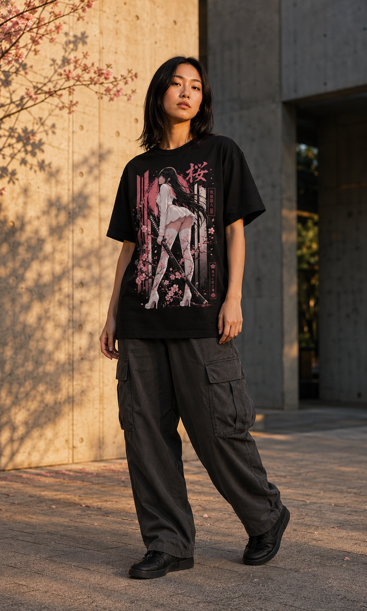 Night Sakura Ronin T-Shirt