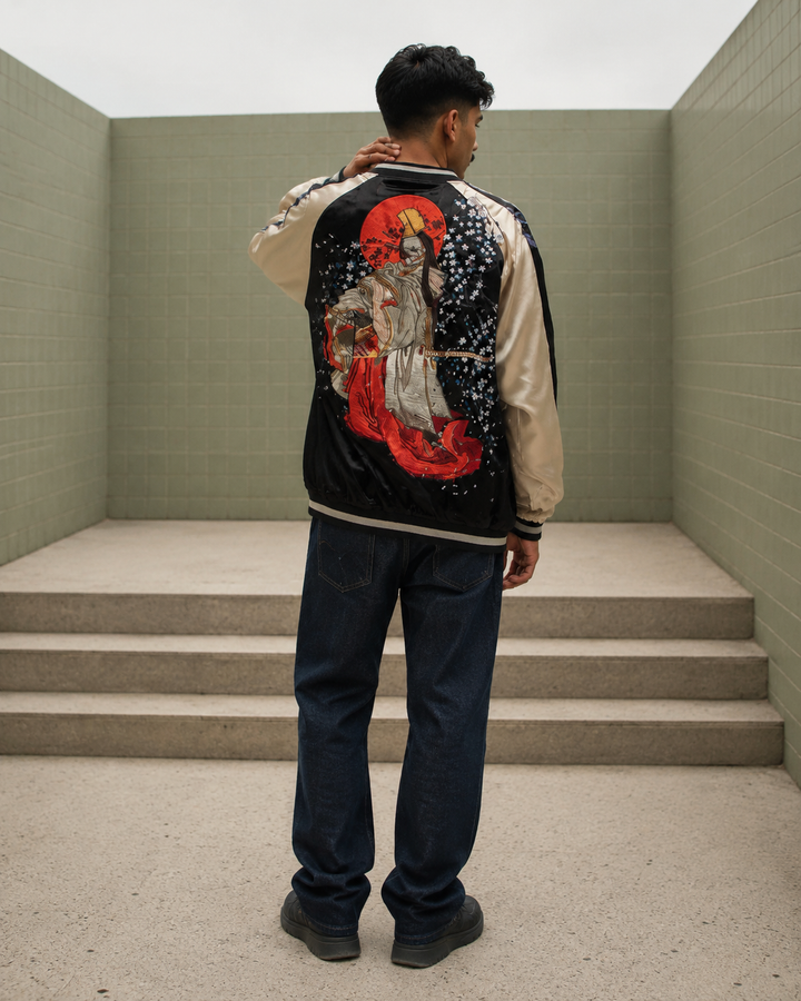 Skull Skeleton Reversible Sukajan
