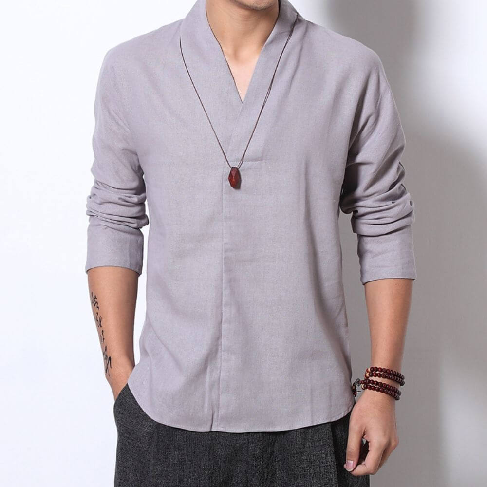 Miyabi - Long-sleeve linen shirt