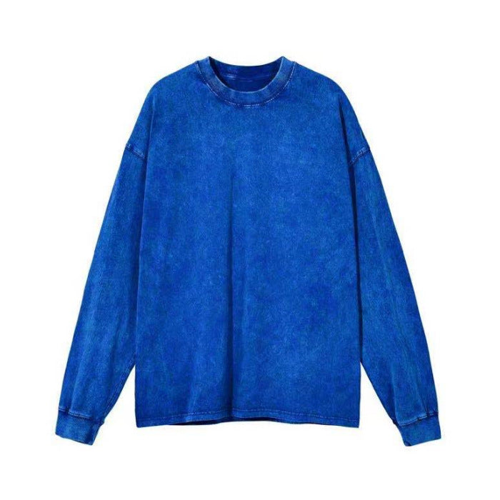 鶏舎 / WASHED HEAVY WEIGHT LONG SLEEVE Koki - Washed long-sleeve oversize t-shirt (260 GSM) – Yūkiwear