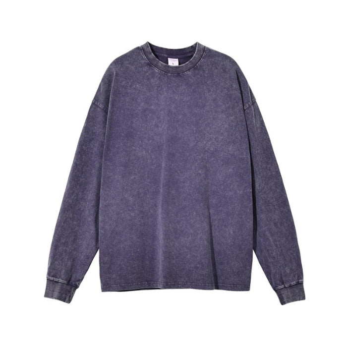 Koki - Washed long-sleeve oversize t-shirt (260 GSM) – Yūkiwear