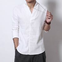 Miyabi - Camisa de lino de manga larga