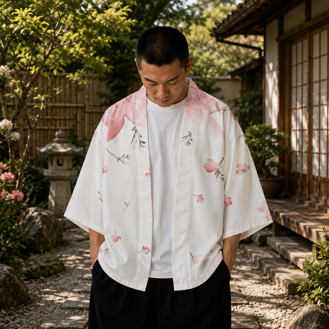Akimori | Japonská květinová kardiganová kimono bunda
