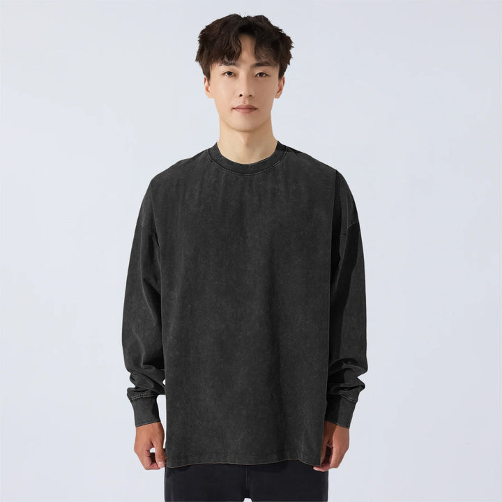 Koki - Camiseta oversize de manga larga (260 GSM)