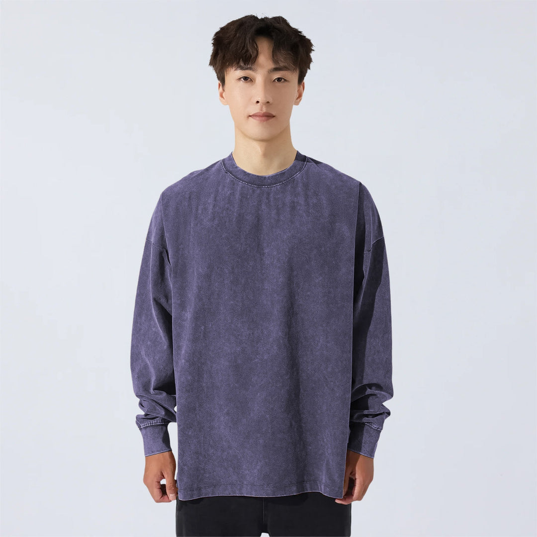 Koki - Camiseta oversize de manga larga (260 GSM)