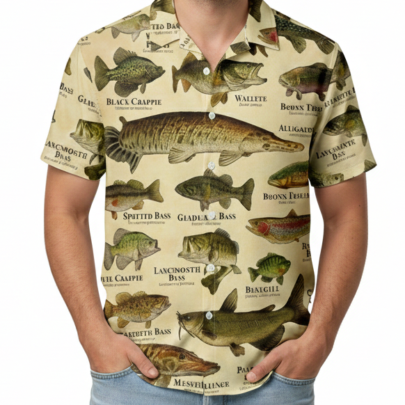 Umikaze | Sea Life Print Summer Button-Down Shirt