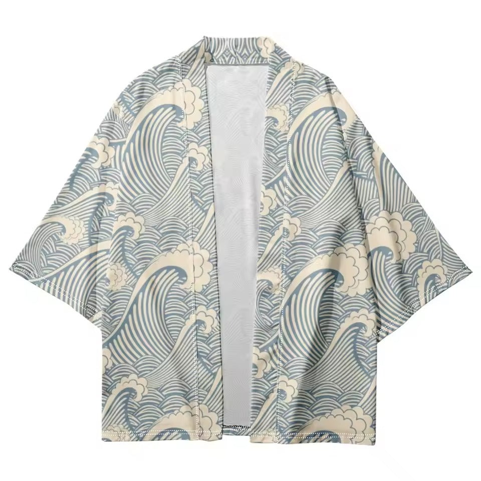 Namiya | Wave Print Japanese Kimono Haori