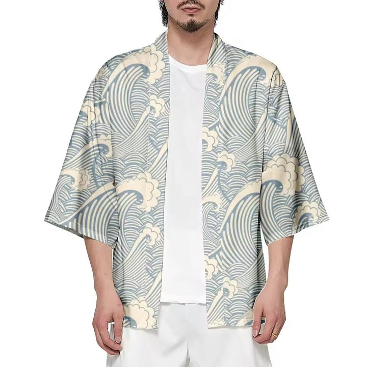 Namiya | Wave Print Japanese Kimono Haori