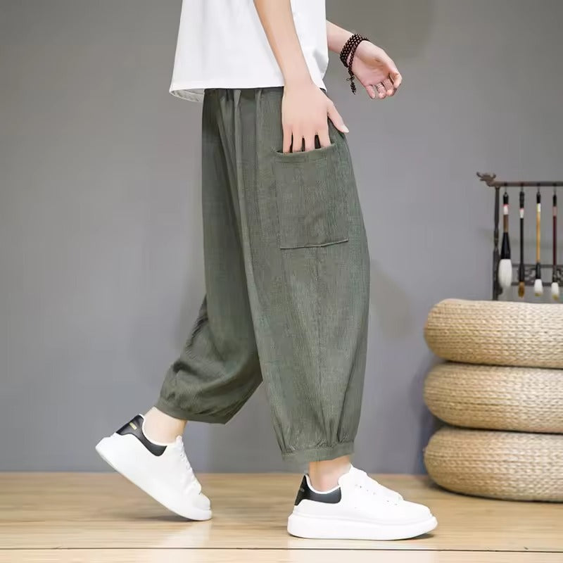 Toma | Men’s Wide-Leg Bloomers Pants – Comfortable Cotton-Linen Daily Style