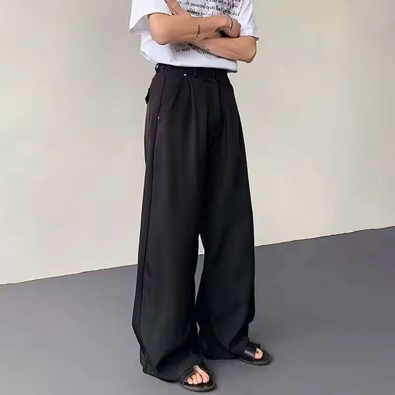 Ryusei | Straight Loose Wide-Leg Trousers for Men
