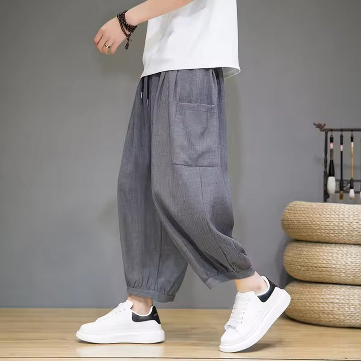 Toma | Men’s Wide-Leg Bloomers Pants – Comfortable Cotton-Linen Daily Style