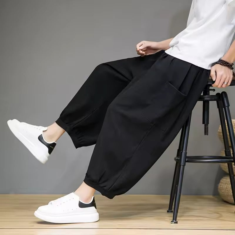 Toma | Men’s Wide-Leg Bloomers Pants – Comfortable Cotton-Linen Daily Style
