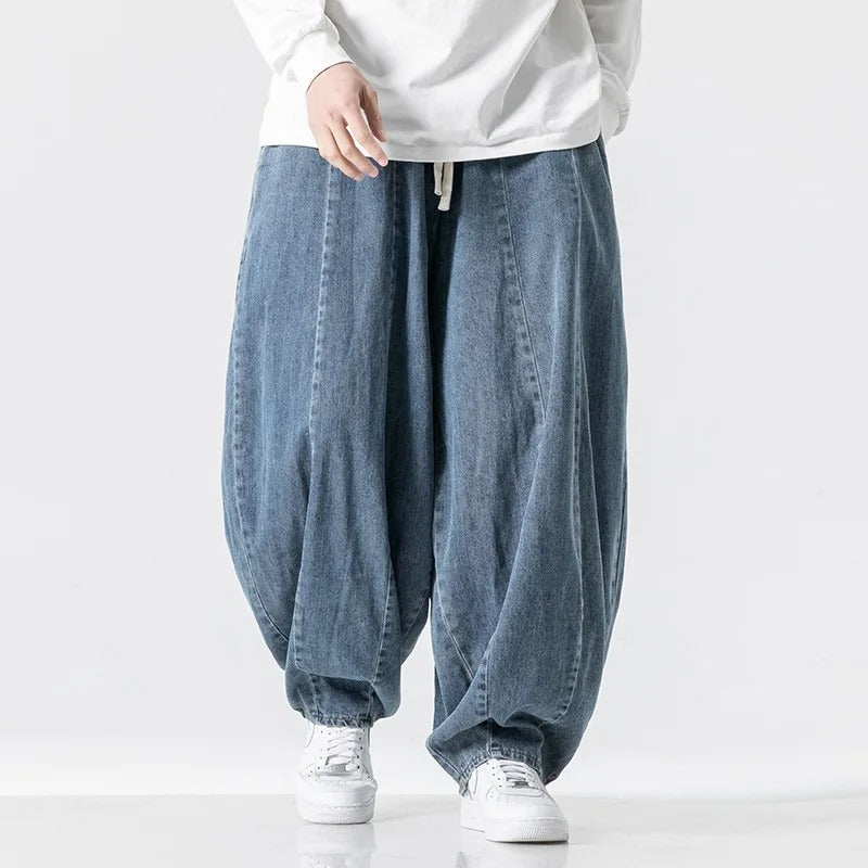 Zenrai | Mens Wide Leg Retro Pants