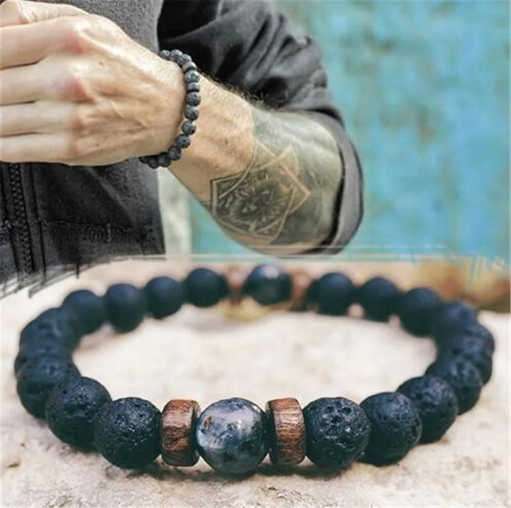 Lavora | Mens Lava Bead Bracelet