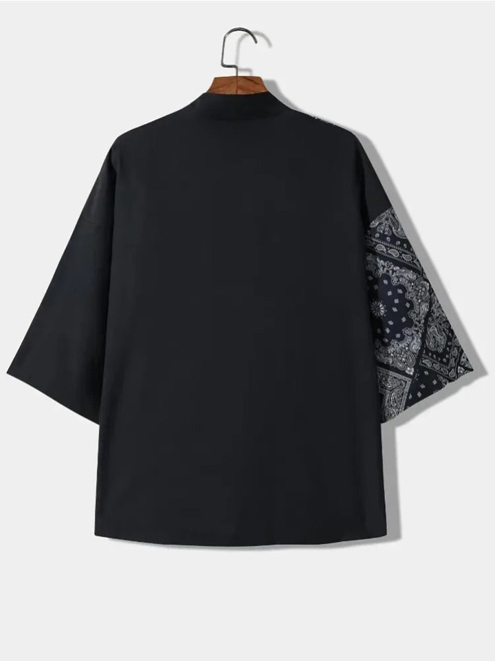 Kiyora | Mens Kimono Style Print Shirt