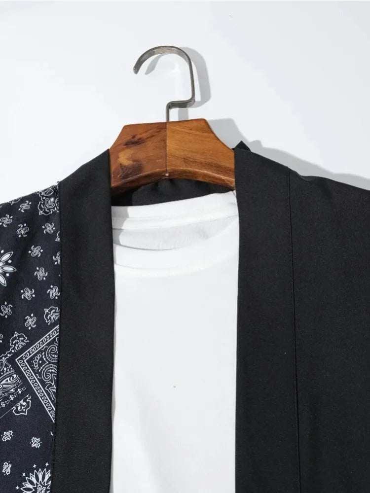 Kiyora | Mens Kimono Style Print Shirt