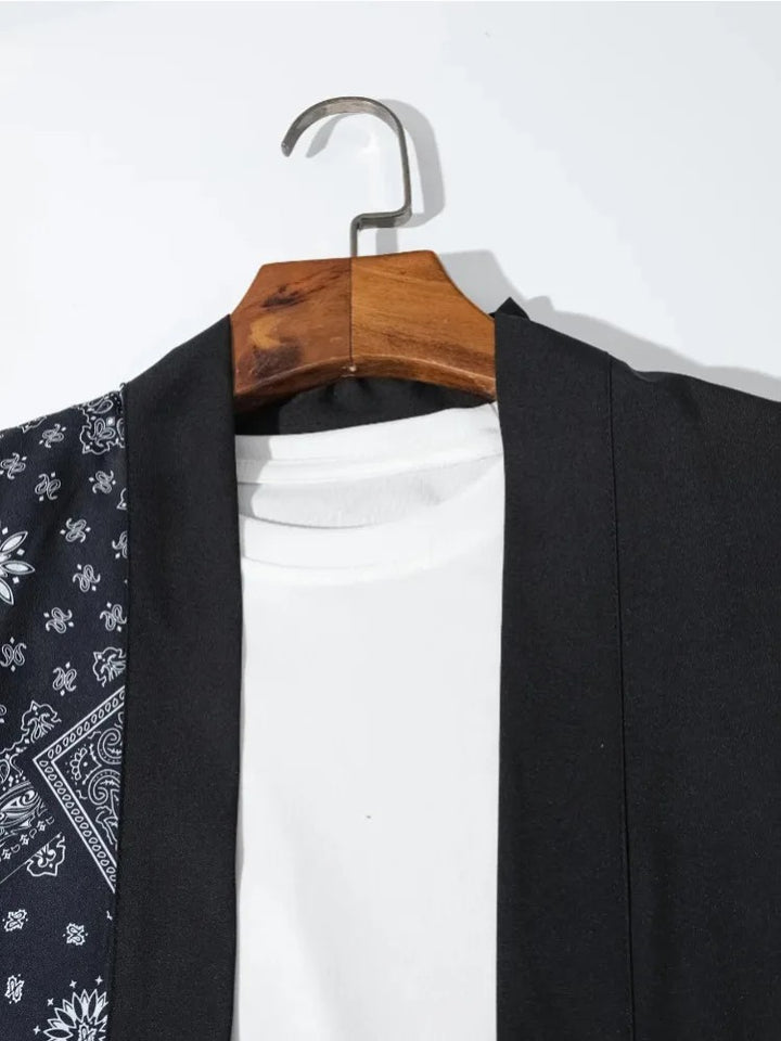 Kiyora | Mens Kimono Style Print Shirt
