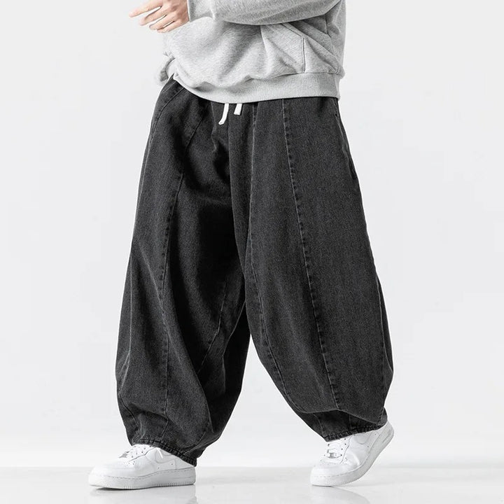 Zenrai | Mens Wide Leg Retro Pants