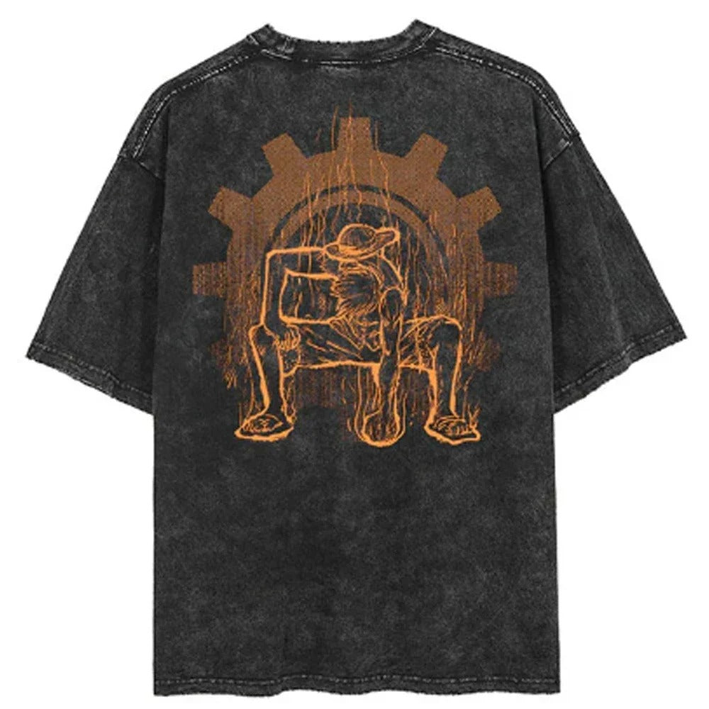 HARA | Mens Oversized Anime T Shirt