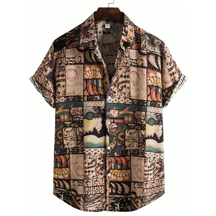 Yamato | Graffiti Floral Summer Button-Up Shirt