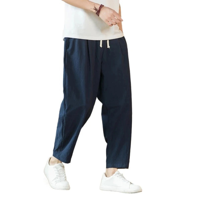 Shinrai | Relaxed Linen Drawstring Street Pants