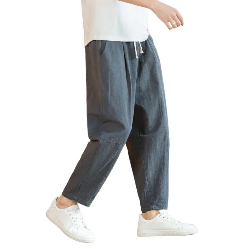 Shinrai | Relaxed Linen Drawstring Street Pants