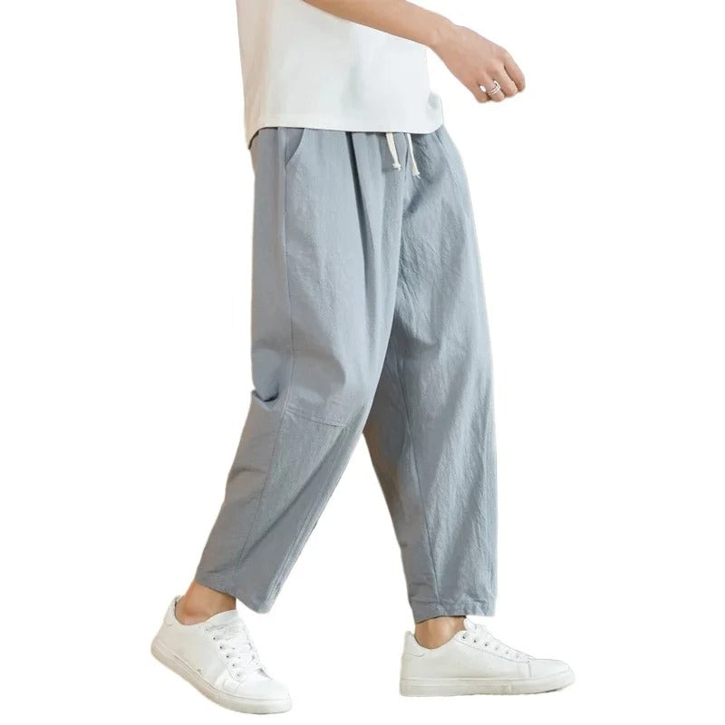 Shinrai | Relaxed Linen Drawstring Street Pants