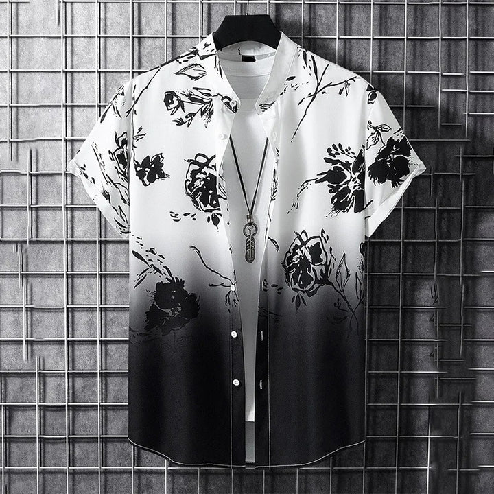 Yamato | Graffiti Floral Summer Button-Up Shirt
