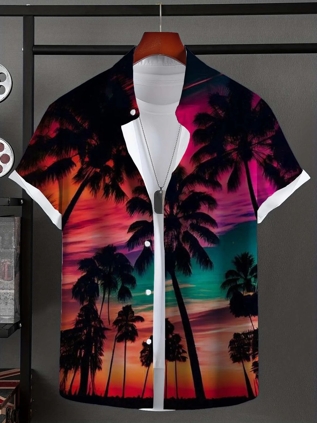 Taiyōkai | Tropical Sunset Beach Button-Up Shirt